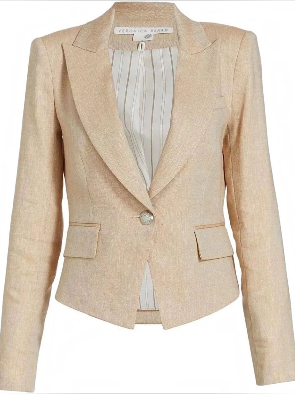 Veronica Beard Hosanna Linen-Blend Dickey Jacket - Picture 3 of 16